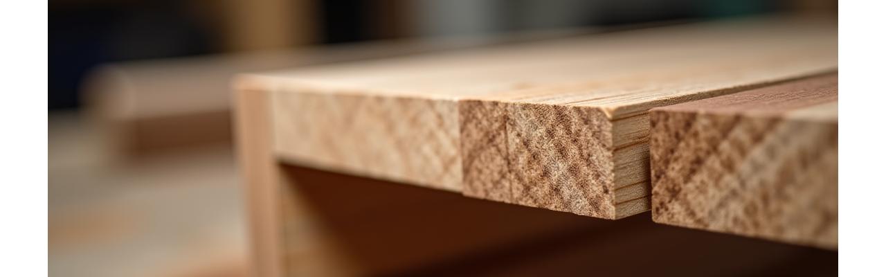 Close-up van een bewerkt houten oppervlak dat vakmanschap toont