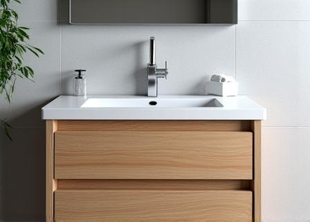 Design badkamermeubel van hout