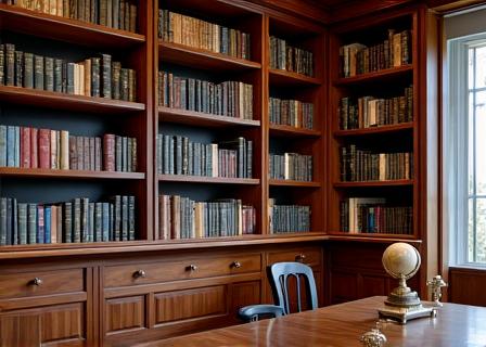 Op maat gemaakte bibliotheekkast in klassieke stijl