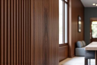Decoratieve wandpanelen van walnotenhout